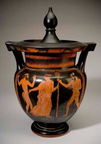 Red-Figure Krater: Satyrs and Maenad / Youths