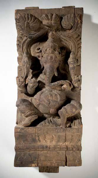Temple plaque depicting elephant god Ganesha