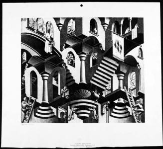 Image from M.C. Escher Calendar used in Reconstruction of Cletus Johnson, part of "Reviews"