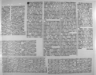 Copies of portions of reviews (including of Agam, Nesbitt, Cohrs) used in Producing Silkscreen, part of "Reviews"