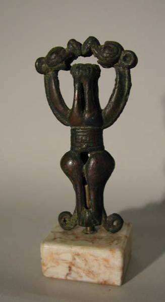 Finial with opposing animals