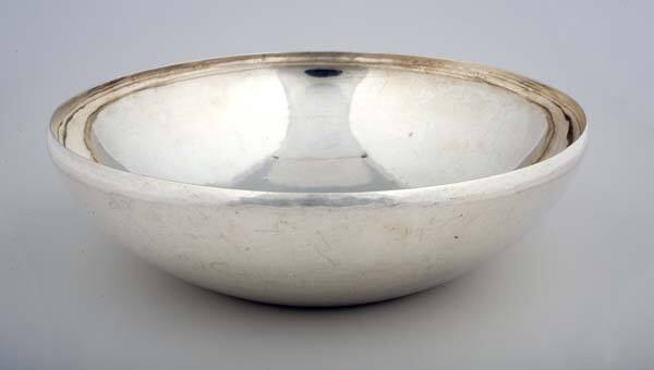 Large silver bowl