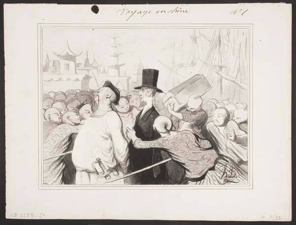 Le Debarquément (Disembarking), plate 1 from the series "Voyage en Chine" (Traveling to China)