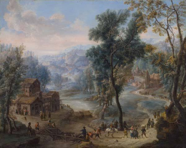 Landscape with Village Scene and Rural Paths