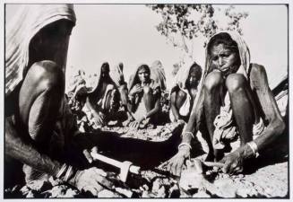India. Drought and famine. Women breaking rocks