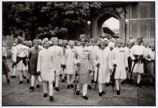 India. Singh of Jaipur leading escort of Maharajas. Wedding of “Bubbles” Maharaja of Jaipur’s son