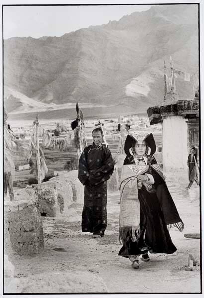 Ladakh. Raja and Rani of Stok on their Palace roof