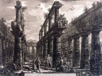 View of Temple of Neptune, Paestum, plate XVI from the series "Views of Paestum"