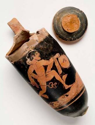 Red-Figure Lekythos with Hermes the Thief on a Mountain