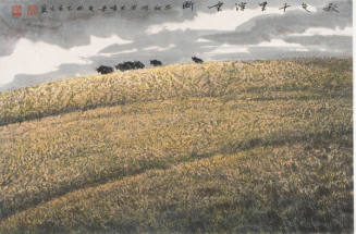 Untitled (field with Musk Oxen)