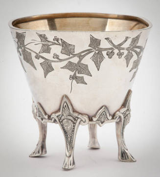 Egyptian Revival Sugar Bowl with Vine Leaf Motif