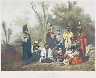 Indios Kikapoos presentados a S. M. Maximiliano 1. en 1865 [sic] (Kickapoo Indians Presented to H. M. Maximilian I in 1865 [sic])