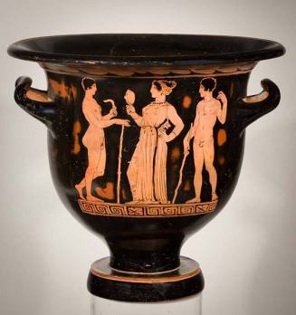 Red-Figure Bell Krater with woman and youths