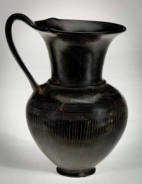 Black Glazed Italic Jug