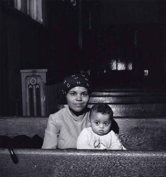 Round faced mother and boy in church, from the series "Lower West Side"