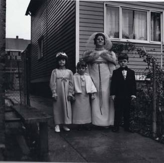 Wedding photo bride with three kids, from the series "Lower West Side"
