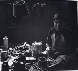 Cobbler at bench, from the series "Chile"