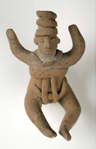 Seated Figure with Arms Raised