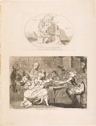 Evacuation before Resignation, plate 1 / The Injured Count, S., plate 2, from the book "The Works of James Gillray, from the Original Plates"