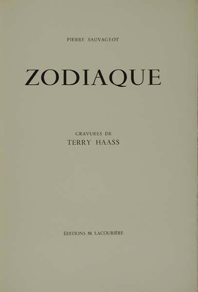Portfolio and Colophon, from the suite "Zodiaque" (Zodiac)