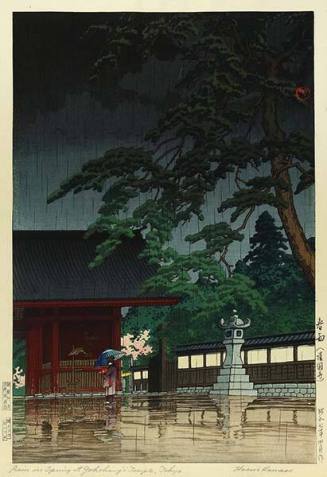 Spring Rain At The Gokoku Temple