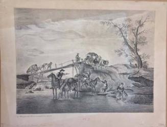 Landscape with Bridge, Wagon, and Horses