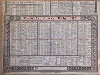 Calendar for the year 1831