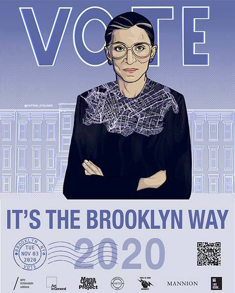 Brooklyn, New York -- Ruth Bader Ginsburg Tribute Get Out The Vote