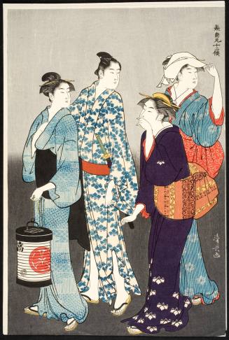 Three Women and One Man (One Holding a Lantern)