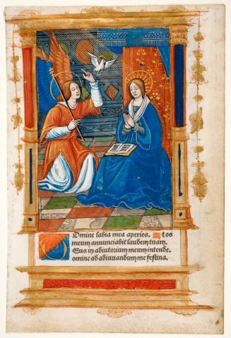 Annunciation, from "Horae Beatae Virginis Mariae (Latin and French Book of Hours)"