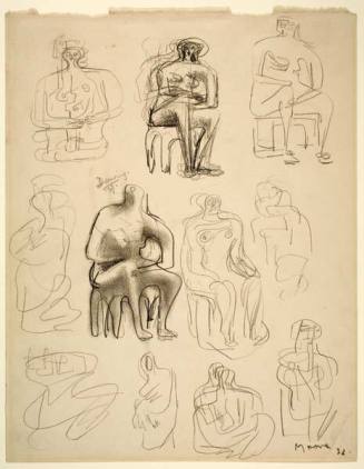 Sketches of Seated Figures
