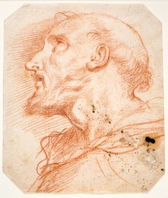 Head of a Saint Monk (recto); Esquiss of a nude (verso)