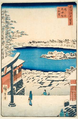 Hilltop View, Yushima Tenjin Shrine (Yushima Tenjin sakaue tenbô), no. 117 from "One Hundred Famous Views of Edo (Meisho Edo hyakkei)"