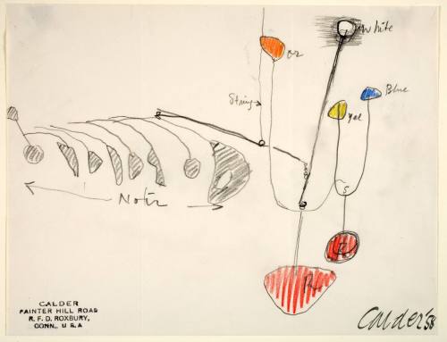 Sketch of "Study for Lobster Trap and Fish Tail"