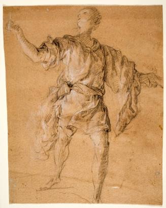 Young Man Walking (recto); Seated Male Nude (verso)