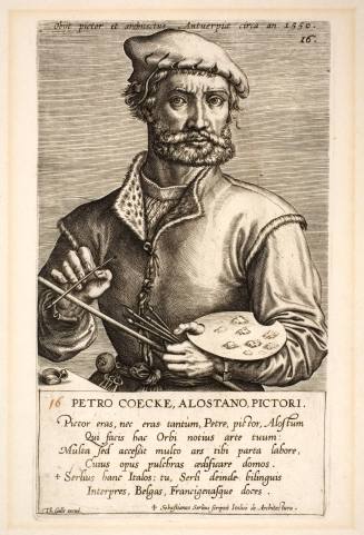 Pieter Coecke van Aelst, plate 16 from the series "Pictorum aliquot celebrium Germanaie inferioris effigies (Portraits of some Celebrated Artists of the Low Countries)"