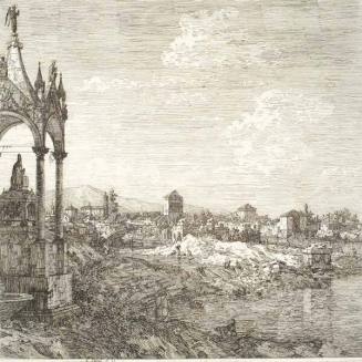 View of a Town with a Bishop's Tomb