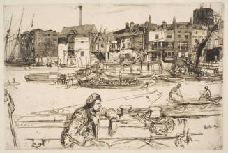 Black Lion Wharf, from "A Series of Sixteen Etchings of Scenes on the Thames"
