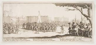 L'Enrôlement des Troupes (The Recruitment of Troops), plate 2 from the series "Les Grandes Misères de la Guerre" (The Large Miseries of War)