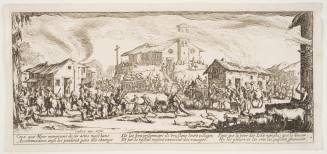 Pillage et incendie d’un village (Plundering and Burning a Village), plate 7 from the series "Les Grandes Misères de la Guerre" (The Large Miseries of War)