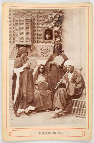 Musiciens de rue, from the album "Souvenir d'Eqypte: 25 Types Remarquables du Pays" (Souvenir from Egypt: 25 Remarkable Types from the Country)