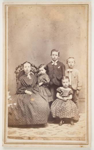 Portrait of Three Girls and Two Boys