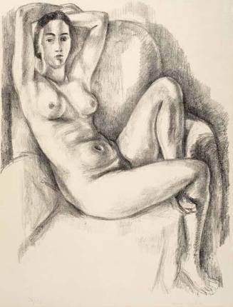 Nude with Raised Arms in Armchair (Nu au Fauteuil, les Bras ...)