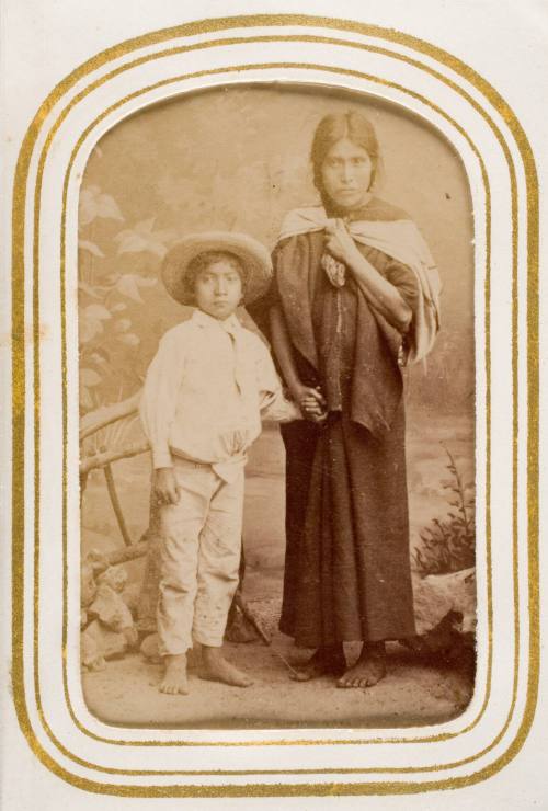 Young woman and boy standing, from the album "Mexican Occupationals"