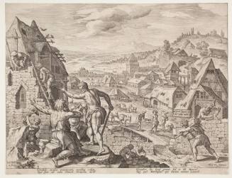Enoch Building a City, from the series "The History of the First Men"