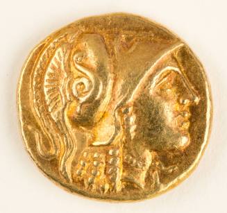 Coin of Alexander the Great: Head of Nike / Athena