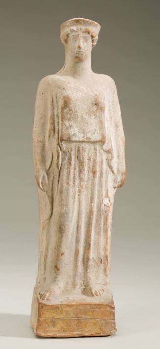 Tanagra figurine of standing Kore