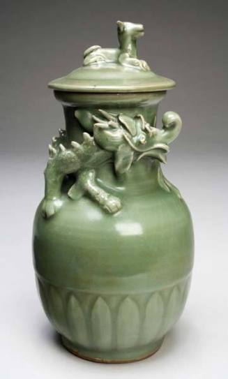 Longquan Ware Funerary Urn and Cover (Hunping)