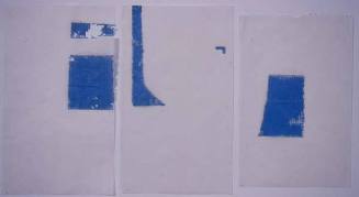 blue wedge; ledger board; untitled