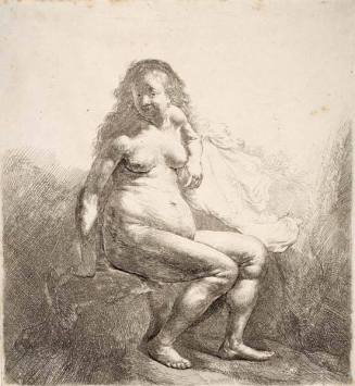 Naked Woman Seated on a Mound